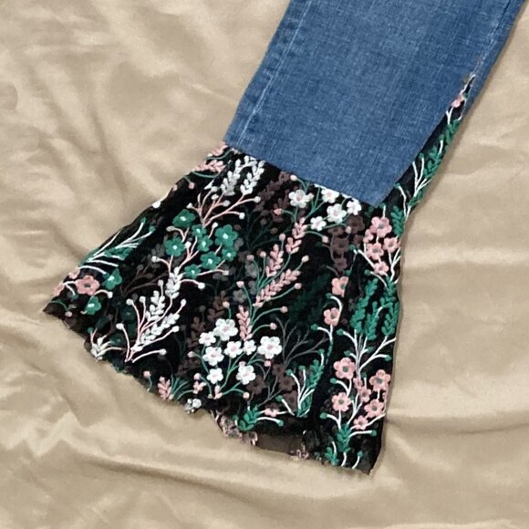 Pilcro and the Letterpress Jeans. Anthropologie, Embroidered Tulle, Size 26 - Picture 4 of 6